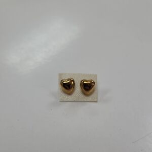 Gold Heart Stud Earrings